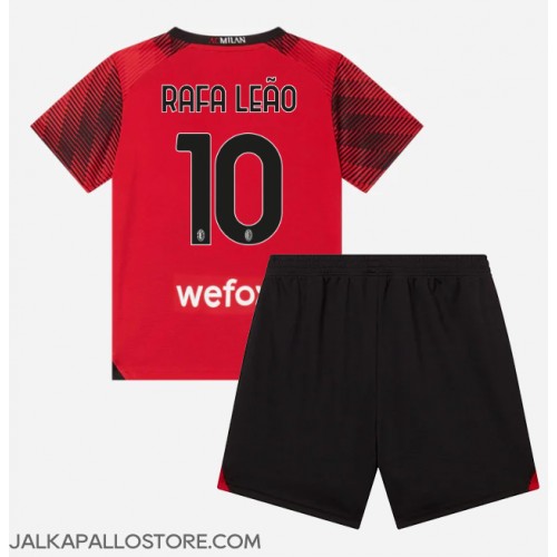 AC Milan Rafael Leao #10 Kotipaita Lapsille 2023-24 Lyhythihainen (+ shortsit)